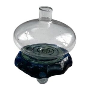 Canadian Studio Art Glass Bud Vase by L’Oiseau de Bois Hand-Blown Quebec Pre-own